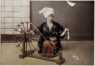 Bomuldsspindemaskine i Japan, slutningen af det 19. århundrede af Unknown artist
