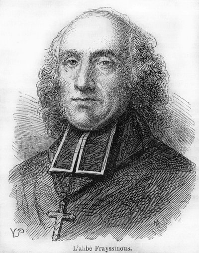 Grev Denis de Frayssinous (1765-1841), fransk prælat, biskop af Hermopolis, minister for kirkelige anliggender og offentlig undervisning. Stik fra 1844. af Unknown artist