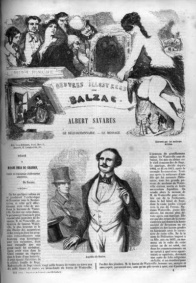 Cover til romanen "" Albert Savarus "" af Unknown artist