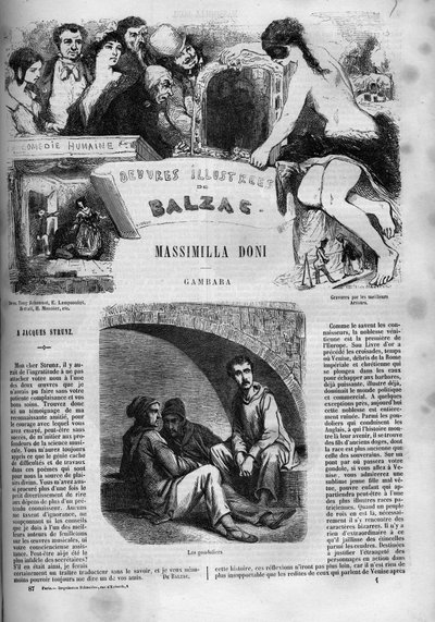 Cover til romanen "" Massimilla Doni "" af Unknown artist