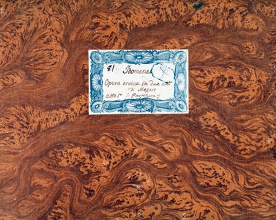 Cover af partituret af Idomenee, konge af Kreta, opera af Mozart, Lichtenthal-version (1843) af Unknown artist