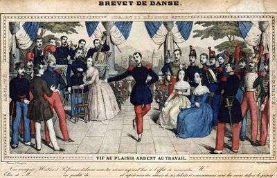 Dansecertifikat, midten af 1800-tallet, Stella-samling af Unknown artist