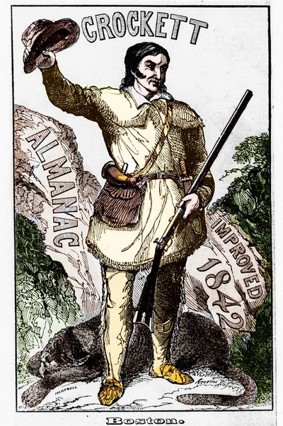 David Crockett (1786-1836), amerikansk pioner - Almanak af Unknown artist