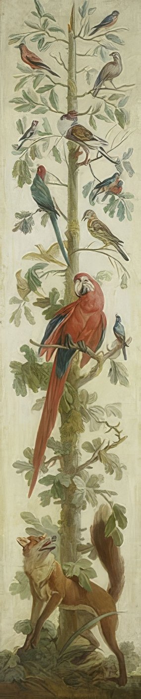 Dekorativ illustration med dyr. 1760-1800 af Unknown