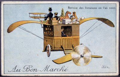 Leveringsservice i år 2000 - Bon Marché-mærke, slutningen af det 19. århundrede af Unknown artist
