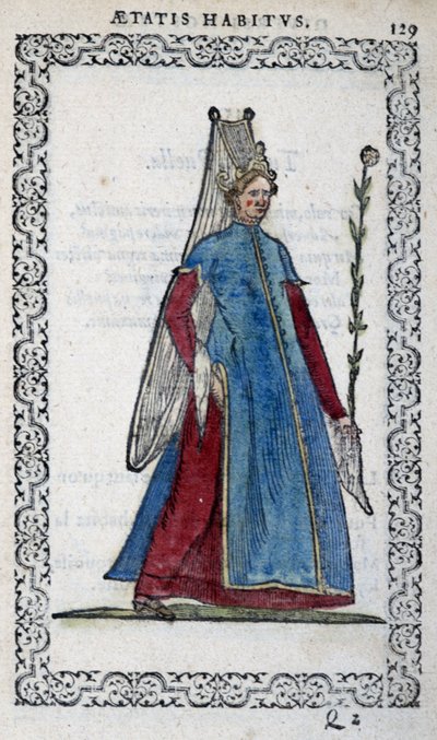 Demoiselle de Turk - i ""Habits et effigies"" af Jean Sulperius af Unknown artist
