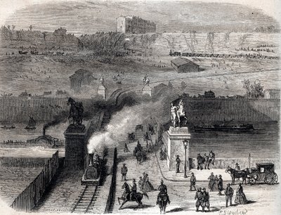 Nedrivning af Trocadero i Paris i 1866 - Nedrivning af Tracadero i Paris i 1866 - af Unknown artist