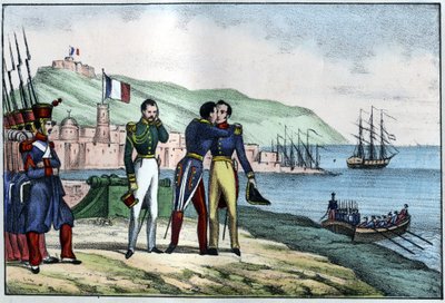 Louis Augustes, greve af Bourmont (Maréchal de Bourmont) (1773-1846) afgang fra Algeriet i 1830. i ""L
