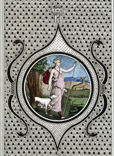 Diane (Artemis) jægerinde. 1800-tals gravering af Unknown artist