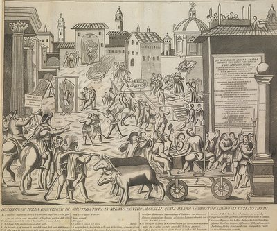 Den store milanesiske pest i 1630. Omkring 1835 af Unknown
