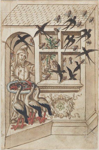 Hav ikke svaler under samme tag [fol. 40 recto], ca. 1512-1514 (pen og blæk) af Unknown Artist