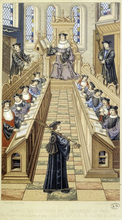 Læger ved universitetet i Paris i middelalderen, Arts Deco. af Unknown artist