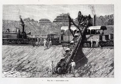 Tør gravemaskine på Suez-kanalen af Unknown artist