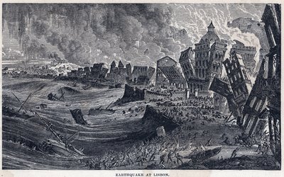 Jordskælv fra Lissabon til Portugal den 1. november 1755 af Unknown artist