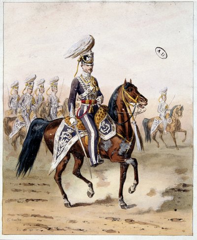 Engelsk Armee of India: Cavalry of Madras af Unknown artist