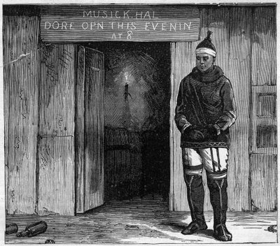 Eskimo af Disko Island (Qeqertarsuaq) Grønland i slutningen af 1800-tallet. stik fra 1884 af Unknown artist