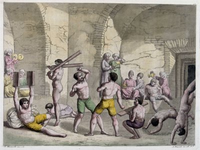 Eur Kaneh eller hjemsted for forskellige kropsøvelser, Persien. af Unknown artist