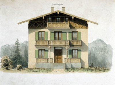 Facade på et tysk hus af Unknown artist