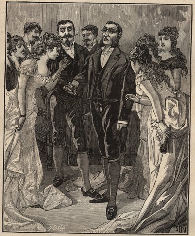 Berømte diamanter: Bankmand Vanlerberghe viser en falsk regent i begyndelsen af det 19. århundrede. Indgravering fra 1885 i "" Les arts et metiers illustres"" af Adolphe BITARD. af Unknown artist