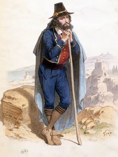 Bonde i nærheden af Rom af Unknown artist