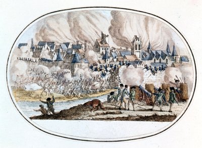 Føderalistisk opstand. Overtagelsen af Toulon fra englænderne i 1794, hvor den unge Bonaparte udmærkede sig. af Unknown artist