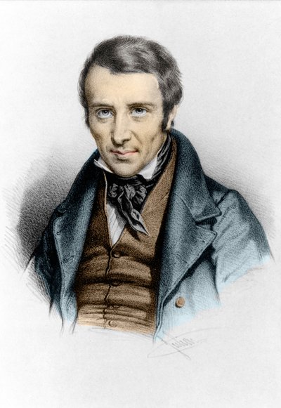 Felician Lamennais. Portræt af Félicité Robert de La Mennais eller Lamennais. Fransk præst og forfatter (Saint-Malo af Unknown artist