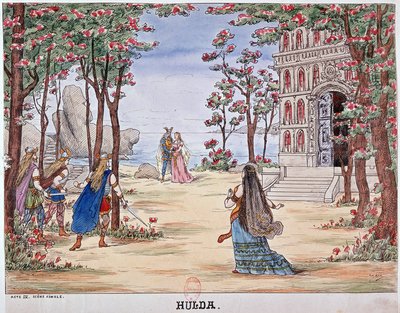 Slutscene af operaen "" Hulda"" af Unknown artist