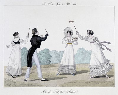 Flyvende ringspil - i “The Good Genre””, nr. 110, begyndelsen af 1800-tallet af Unknown artist