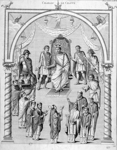 Frankrig i det 9. århundrede: Charles II Le Bald (823-877). af Unknown artist