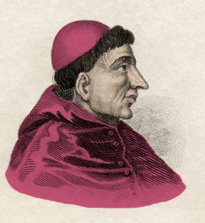 Francisco Jimenez de Cisneros (Gonzalo Jimenez de Cisneros) (1436-1517) kardinal, religiøs reformator og spansk statsmand. Indgravering af det 19. århundrede. af Unknown artist
