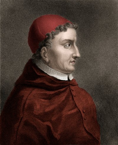 Francisco Jimenez de Cisneros (Gonzalo Jimenez de Cisneros) (1436-1517) kardinal, religiøs reformator og spansk statsmand - Indgravering af det 19. århundrede af Unknown artist
