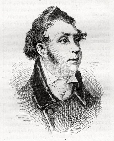Francois Charles (Francois-Charles) Dulong - fransk advokat og politiker - 1792-1834 - gravering af Unknown artist