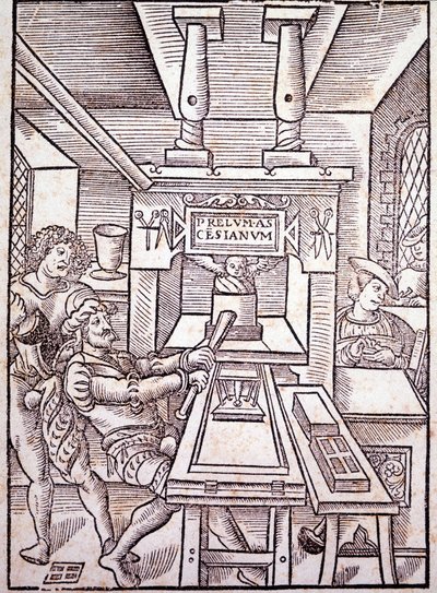 fransk presse. 16. århundrede. af Unknown artist