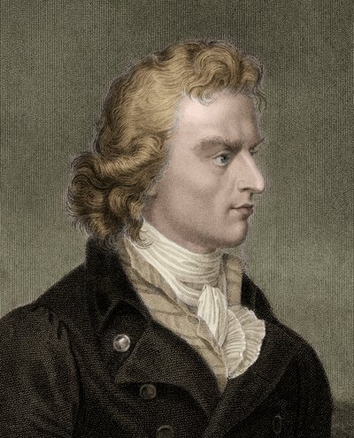 Friedrich Von Schiller 1759-1805 - stik - 1800-tallet af Unknown artist