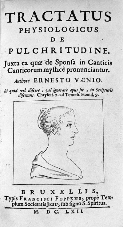 Frontispice af "A Treatise on Physiological Beauty" omhandler Ernesto Venio af Unknown artist