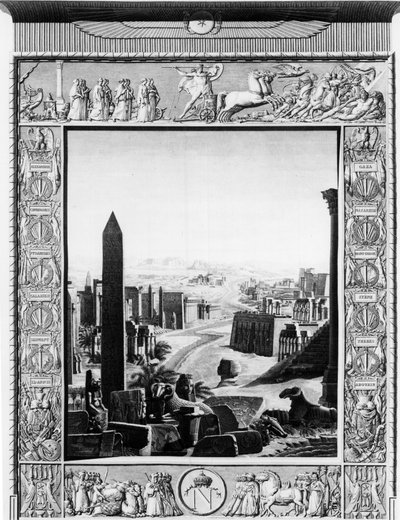 Frontispice af"" Beskrivelse af Egypten"" - begyndelsen af det 19. århundrede af Unknown artist
