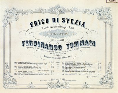 Frontispice af Henrik af Sverige, værk af Ferdinando Tommasi af Unknown artist