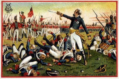General Cambronne ved slaget ved Waterloo (1815) - chromo., slutningen af det 19. århundrede af Unknown artist
