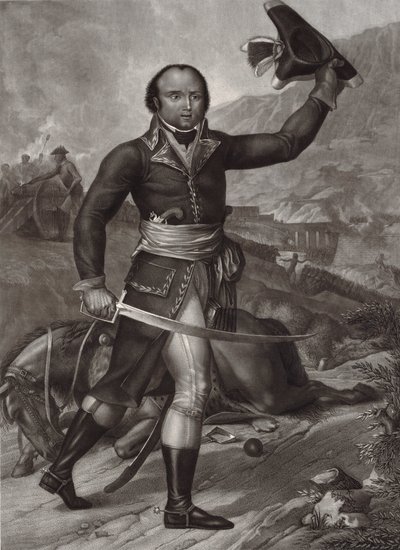 General Thomas-Alexandre Dumas i fransk republikansk hær officersuniform -Alexandre Davy de la Pailleterie sagde Dumas (1762-1806) Fransk officer far til den franske forfatter Alexandre Dumas Far - general Thomas Alexandre Davy de la Pailleterie (1762-1806 af Unknown artist