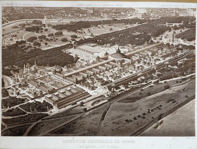 Overblik over verdensudstillingen i Wien i 1873. af Unknown artist