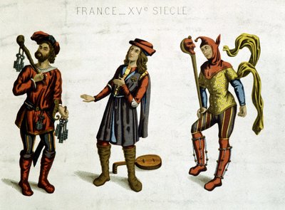 Geolier, minestrel og skør, fra en makaber dans af Unknown artist