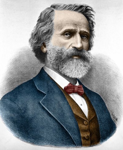 Giuseppe Verdi (1813-1901), italiensk komponist. af Unknown artist