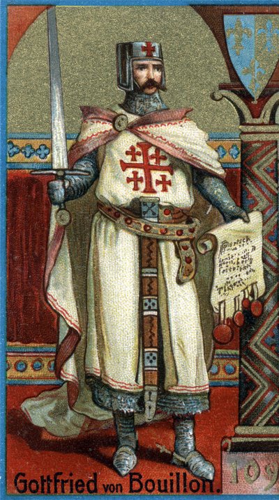 Godefroy de Bouillon (1061-1100) hertug af Nedre Lorraine og første kristne hersker i Jerusalem efter det første korstog (1096-1099). af Unknown artist