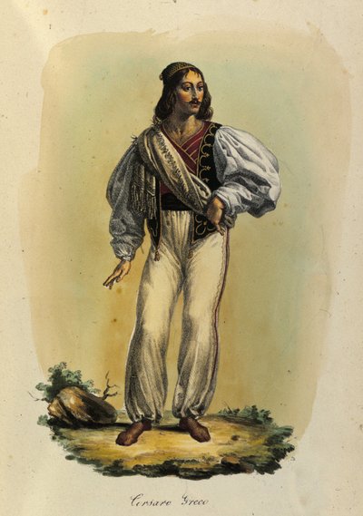 Græsk pirat fra det 18. århundrede. af Unknown artist