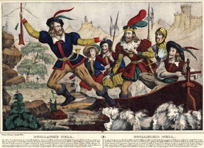 Guillaume Tell (William Tell) opdager pilen af Unknown artist