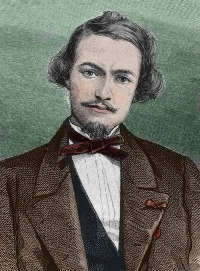 Henri Duveyrier (1840-1892), fransk opdagelsesrejsende - portræt af Henri Duveyrier orientalist, fransk rejsende og geograf af Unknown artist