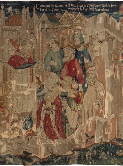 Historien om Saint Piat og Saint Eleuthère, Scene 3: Saint Piat sendes til Tournai for at prædike tro af Unknown artist