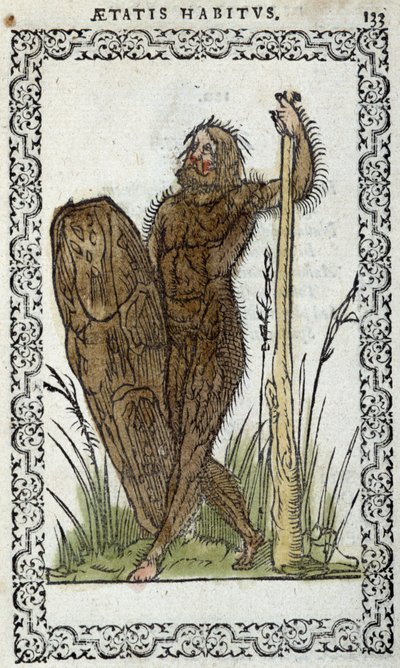 Homme sauvage - i "" Habits et effigies"" af Jean Sluperius af Unknown artist