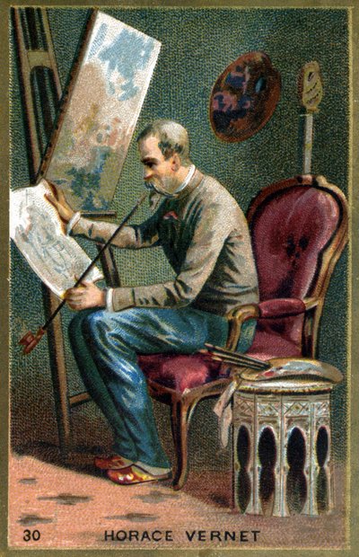 Horace Vernet (1789 - 1863), fransk maler. 1800-tallets kromolitografi. af Unknown artist