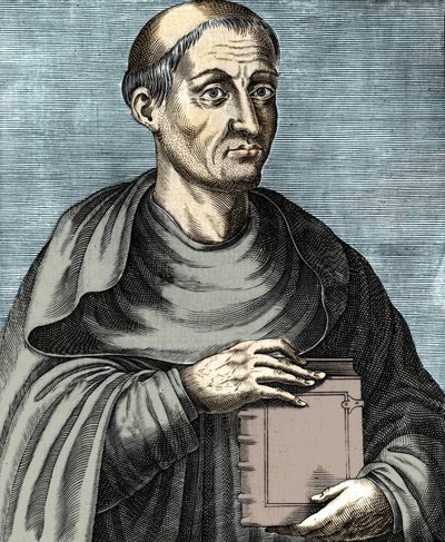Hugues de Saint Victor. fransk teolog og filosof. 12. århundrede. Stik af det 17. århundrede. af Unknown artist